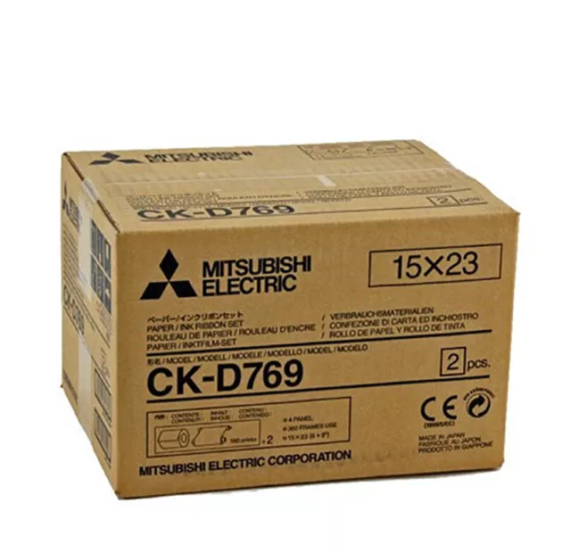 Mitsubishi Electric CK-D769 Papier + Ruban pour Impressions 360 15x23