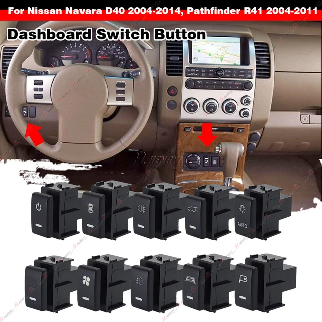 FOR NISSAN PATROL Y61 Y62 1997-2024 Black Dashboard Control Push Switch ...