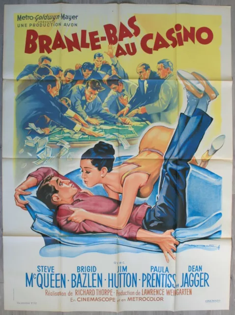 BRANLE BAS AU CASINO Affiche Cinéma / Movie Poster Steve McQueen 160 x 120