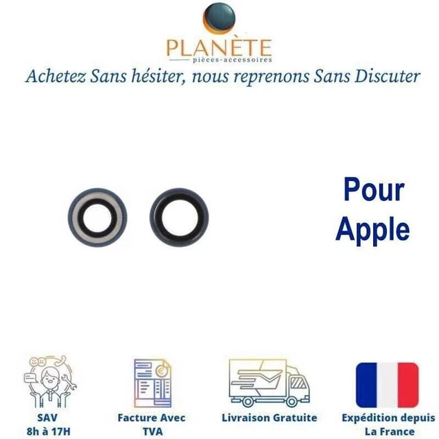 Lentille Caméra Arrière + Contour Rouge Pour IPhone 12 Mini - Compatible A2176, A2398, Etc. - Neuf