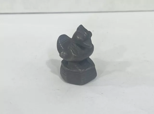 Vintage Asia Opium Weight Bird Duck Rooster Bronze China Antique Patina 2.9 OZ 2