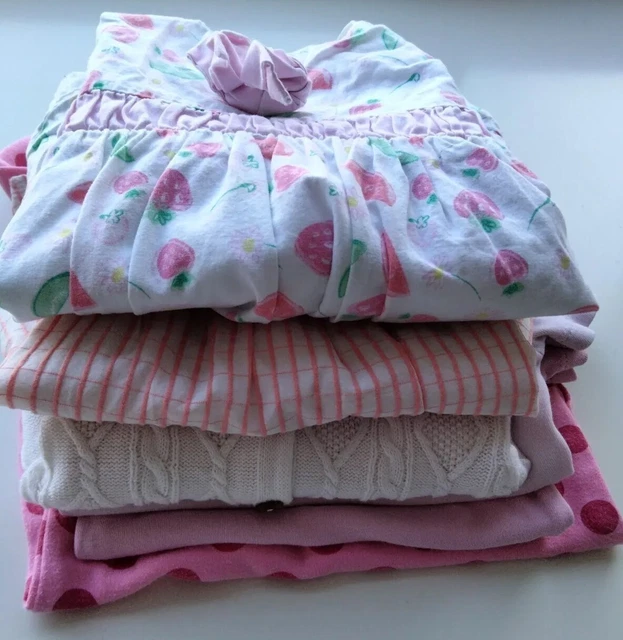 Pacchetto vestiti per bambine da 0 a 3 mesi rosa e bianco cardigan