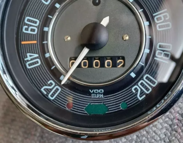 VW Coccinelle Compte-Tours À 200 Mph Meilentacho Complet Dépassé Tva Récupérable