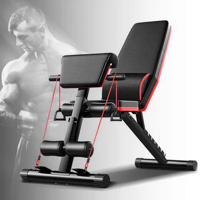 Foldable Dumbbell Bench Weight Training Fitness Workout Gym 7 Incline Adjustable