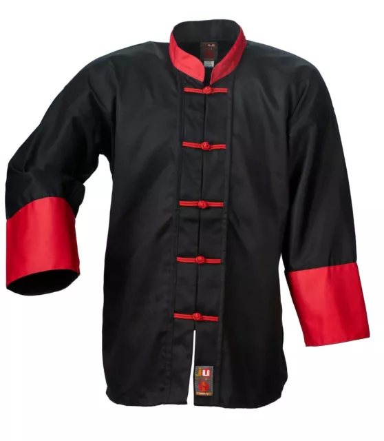 Kung Fu ANZUG - Tai Chi - WU SHU schwarz/rot Baumwolle - KungFu Suit - Kimono 2