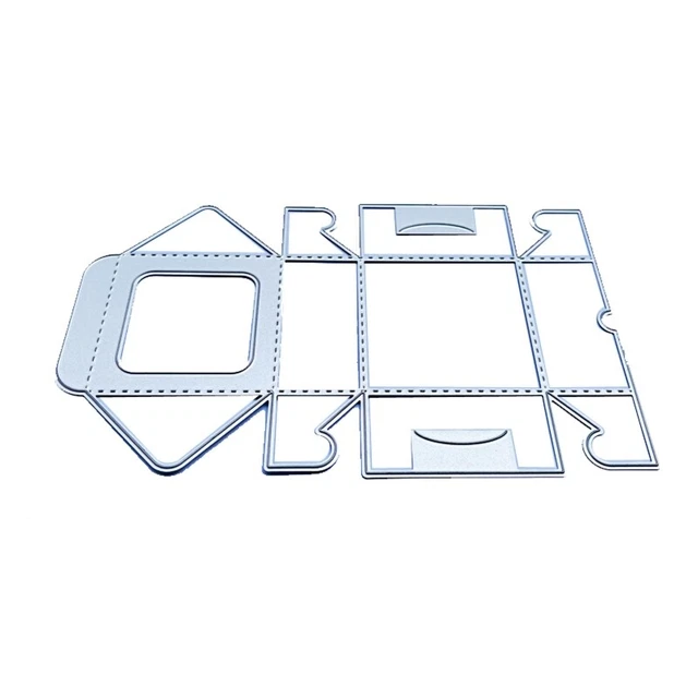 3D Hollow Square Candy Box Metal Cutting Dies Stencil DIY Embossing Template