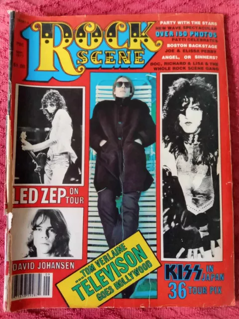 Rock Scene Magazine September 1977 KISS, Led Zeppelin, Joe Perry , Boston