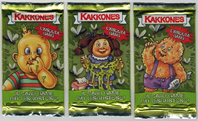 Kakkones Cards Game Artwork Set 3 Bustine Garbage Pail Kids GPK Topps