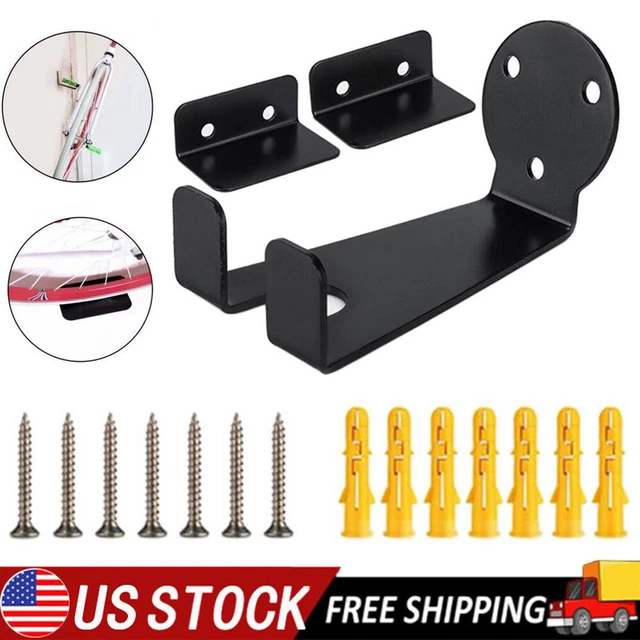 Bike Bicycle Pedal Wall Mount Indoor Storage Hanger Stand Hook Garage Holder Set