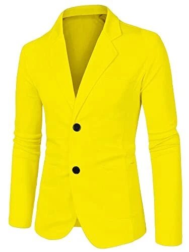 uxcell Mens Casual Sports Coat Slim Fit Lightweight Button Cardigan Knit Blazer