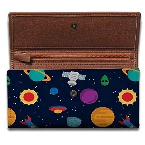 Nuevo Multicolor Vector Espacio Elements Diseño Piel Sintética Estampado Mujer