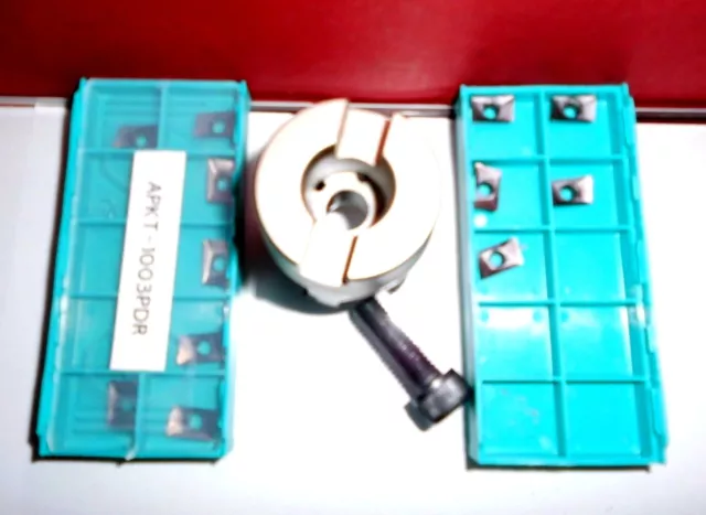 10.Stk Indexable Inserts APKT1003PDR+1.Planfäser 40X5 AP10 New
