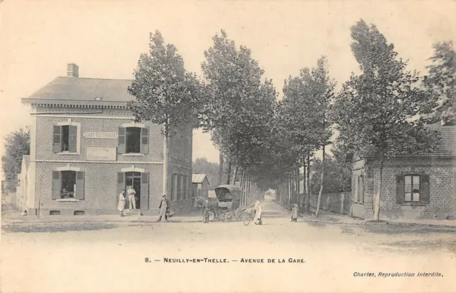 Cpa 60 Neuilly En Thelle Avenue De La Gare