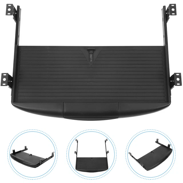 Support Pour Ordinateur Portable Sous Bureau En Fer - Dimensions 11.8x6x5.4 Cm - Noir, Installation Facile