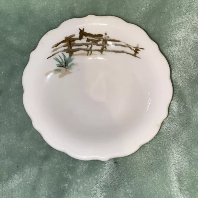 1 Syracuse China Sundown Cowboy Western bowl 4 3/4 Inches Round