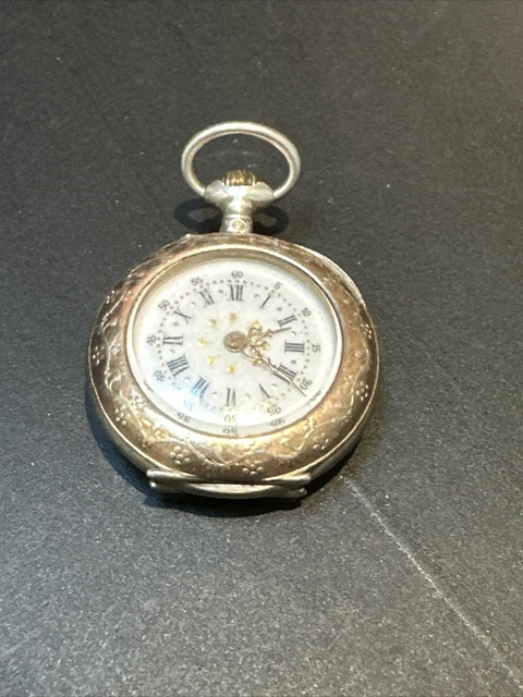Ancienne Montre Gousset Argent Massif Remontoire Pour pièces Art Nouveau