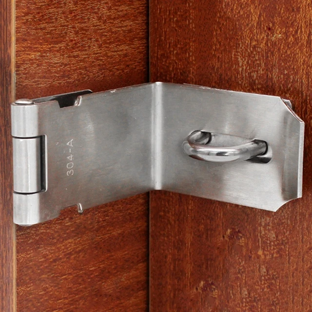 Durable Serrure Plaque Avec Coin Boucles Argent Acier Inoxydable Épaissie