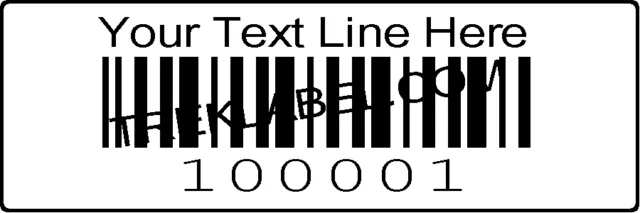 1000 Serial Barcode Sequential Consecutive Number Small Label Rolls