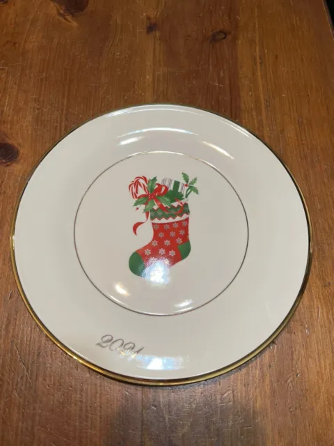 Lenox***HOLIDAY~ STOCKING Accent Plate 2021***  1ST Quality ~  NWT - 11th