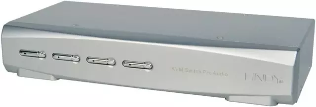LINDY 39305 4 Port KVM Switch Pro USB 2.0, DisplayPort 1.2 with TTU