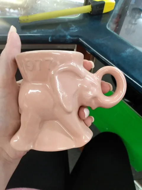 1977 Frankoma GOP Republican Party pink elephant coffee/tea mug