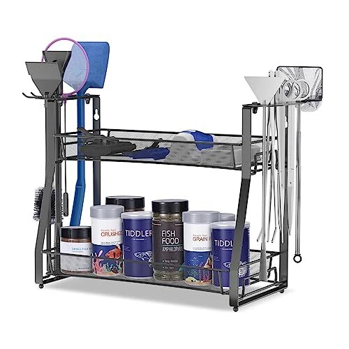 Fish Tank Accessories Organizer, Fish Tank Cleaning Tools Organizer Rack,