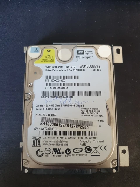 Disque Dur Interne WD Black 500 Go 2.5" SATA - 7200 RPM, 16 Mo Cache, Pour PC/Mac/PS4