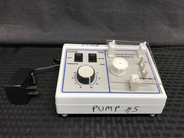VWR Ultra-Low Mini Variable Flow Peristaltic Pump w/ 12V Power Cord 61161-354