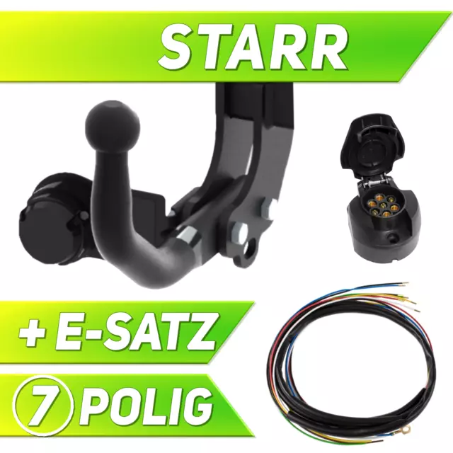 Anhängerkupplung starr für Renault Clio 2 II FL 3/5-Tür Fließheck +E-Satz 7p ABE