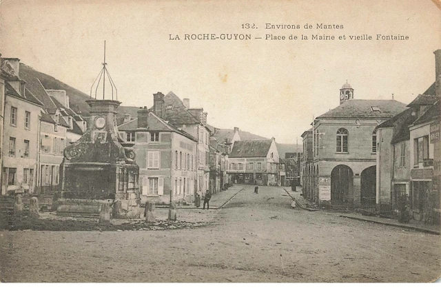 95 La Roche Guyon #As30199 Environs De Mantes Place De La Mairie Et Vieille Fon