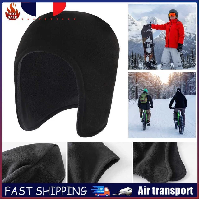 Unisex Cycling Thermal Cap Soft Ear Guard Headgear Coldproof Equipment (Black)