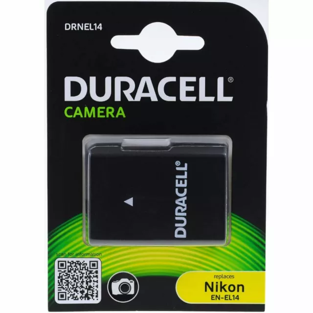 Duracell Akku für Nikon D3100 1100mAh 7,4V 1100mAh/8,1Wh Li-Ion Schwarz