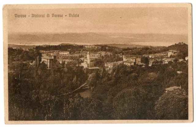 Velate Varese Dintorni Panorama Cartolina Viaggiata 1920