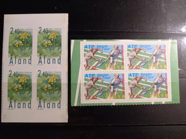 ALAND SELF-ADHESIVE STAMPS Blocks of 4  - Åland 1998 & 1999 MNH