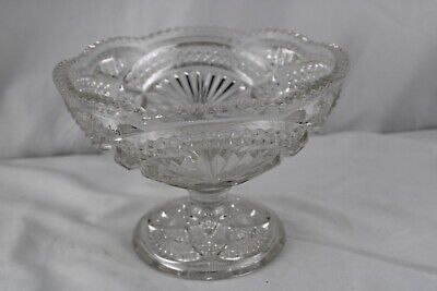 Antique EAPG Cambridge Ada Clear Footed Center Bowl 8 5/8"