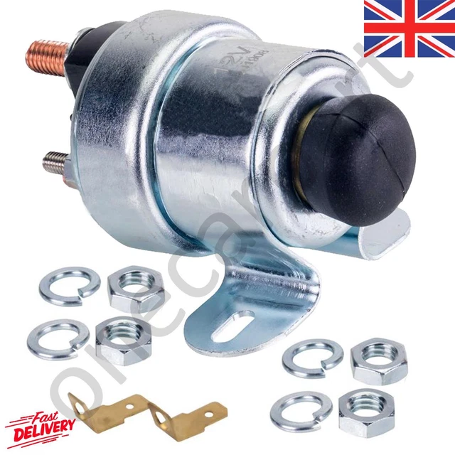 12V PUSH BUTTON starter motor solenoid 4 terminal For Fits Lucas Type £