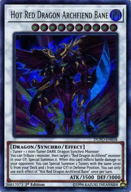 ( HOT RED DRAGON ARCHFIEND BANE ) - Ultra - DUPO-EN058 - 1st - NM - Yu-Gi-Oh