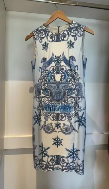 Versace Collection Dress Blue Pattern size 42