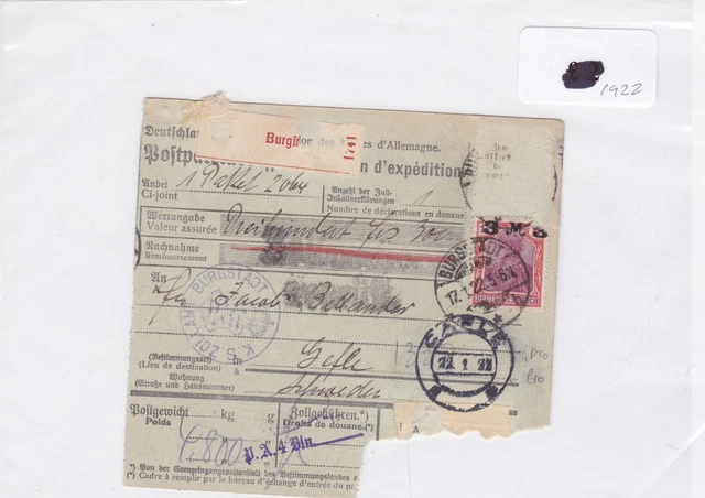 German Postal History Stamps Cover 1922  Ref 8794