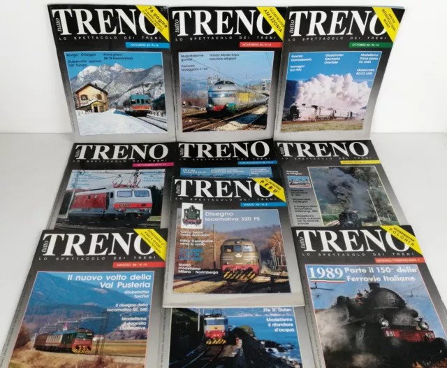 Tutto Treno - Anno 1989 - Stagione Completa - 10 Numeri - Rivista Ferroviaria