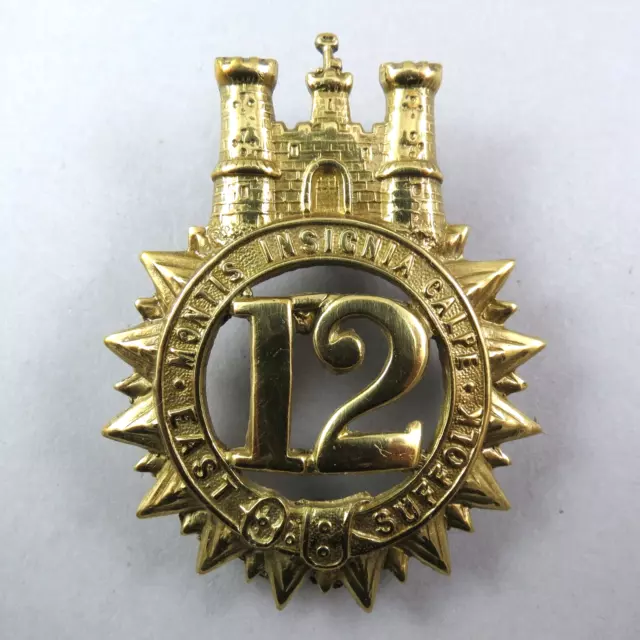 Military Brass Glengarry Badge 12th Regiment of Foot British Army Infantry