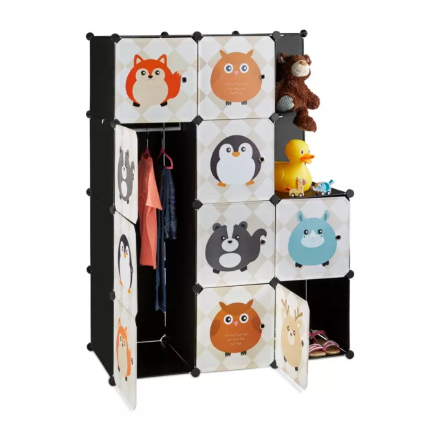 Estante enchufable habitación infantil, armario, estante de pie, armario de lavandería, motivos para animales