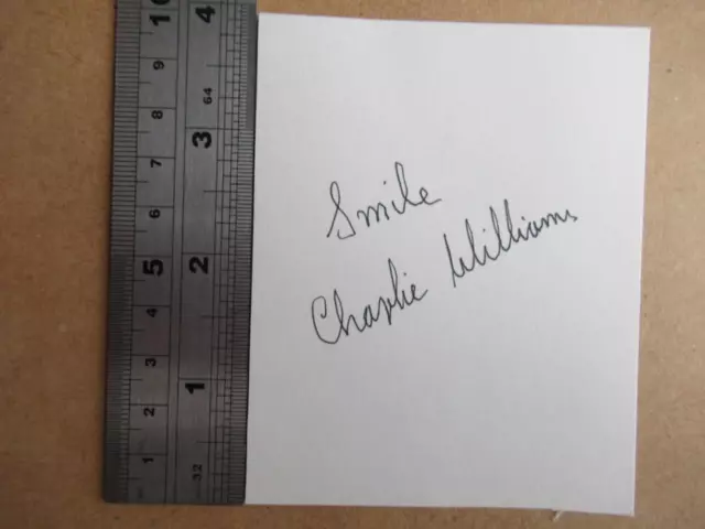 Charlie Williams comedian  Original Autograph (file SB2)