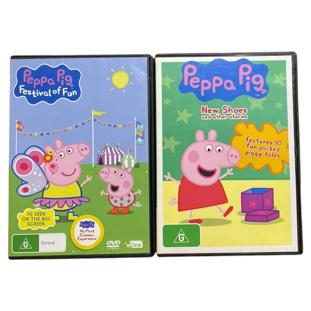 PEPPA PIG 2 DVD Set Festival Of Fun New Shoes Kids Children ABC Series 