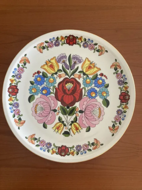 Kalocsa Porcelain Decorative Serving or Display Plate Field Flowers  11.5"
