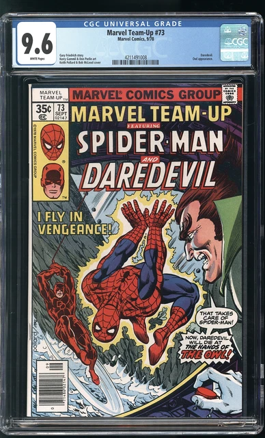 Marvel Team-Up 73 CGC 9.6 NM+ Daredevil Owl Spider-Man Keith Pollard cover