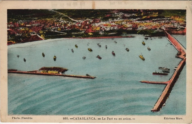 CPA AK MAROC CASABLANCA Le Port vu en avion Flandrin (38522)