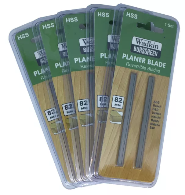 10Pcs 82mm Reversible Planer Blades High Speed Steel MAKITA-BOSCH-B&D HITACHI