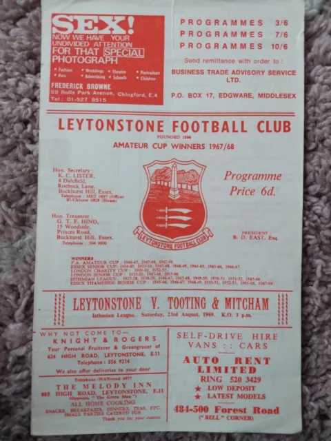 69/0 Leytonstone vs Tooting & Mitcham (Isthmian League)