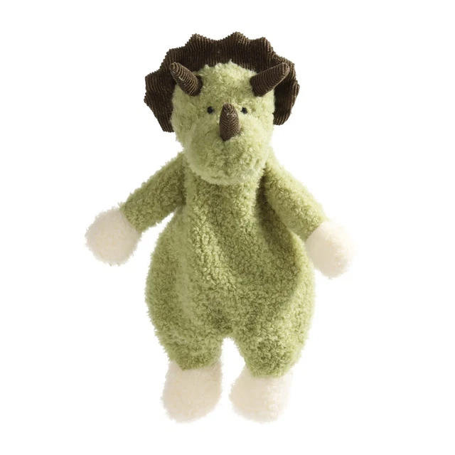 Manta de seguridad albaricoque cordero animales de peluche dinosaurio verde Triceratops bebé